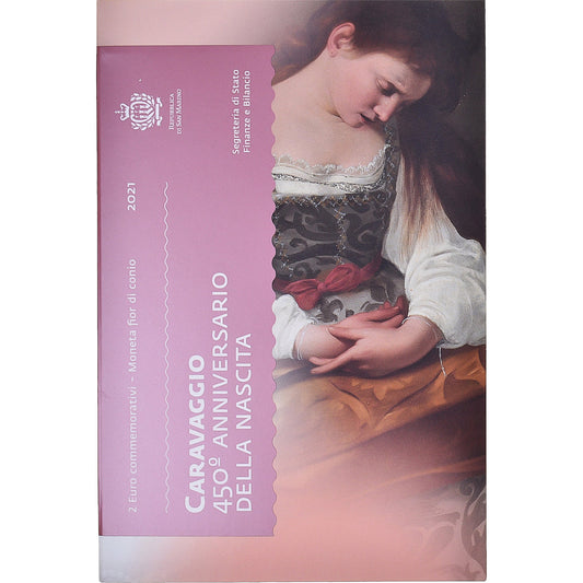 San Marino, 
  
  2 euros, 
  
  450 años del nacimiento de Caravage