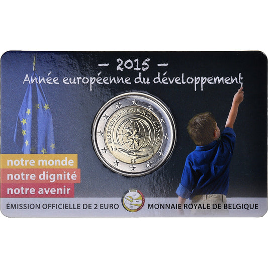 Bélgica, 
  
  2 euros, 
  
  Año europeo del desarrollo
