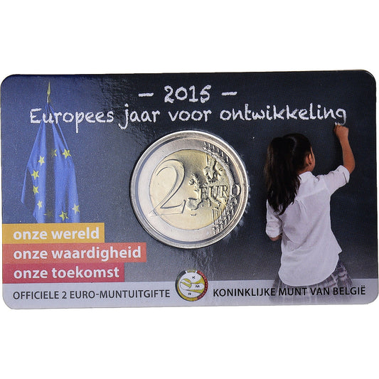 Bélgica, 
  
  2 euros, 
  
  Año europeo del desarrollo