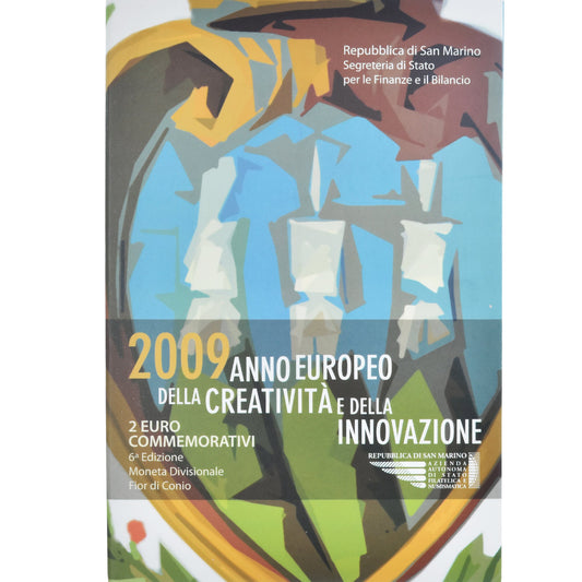 San Marino, 
  
  2 euros, 
  
  Année de la création et de l'innovation