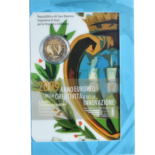 San Marino, 
  
  2 euros, 
  
  Année de la création et de l'innovation