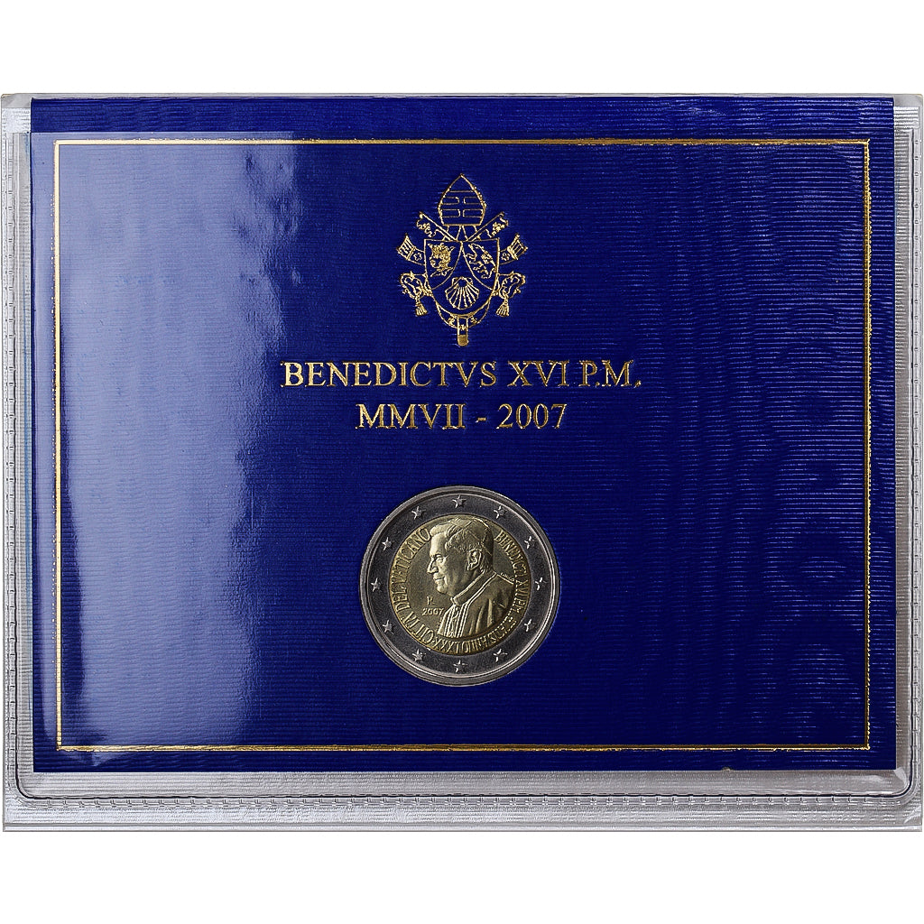 Vaticano, 
  
  2 euros, 
  
  80 aniversario de Benoît XVI