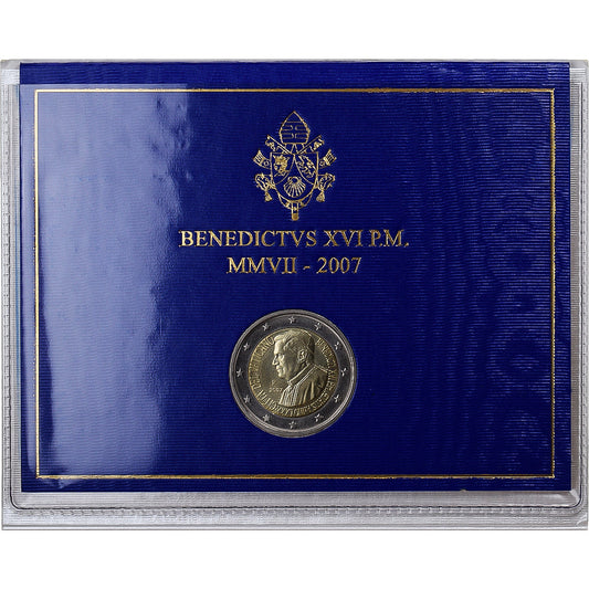 Vaticano, 
  
  2 euros, 
  
  80 aniversario de Benoît XVI