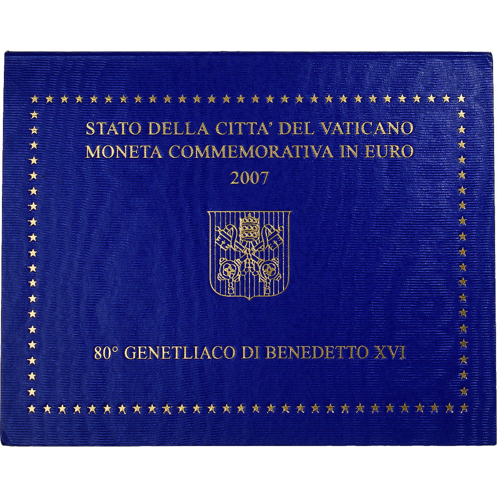 Vaticano, 
  
  2 euros, 
  
  80 aniversario de Benoît XVI