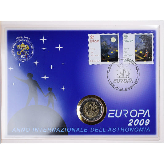 Vaticano, 
  
  2 euros, 
  
  Année Internationale de l'Astronomie