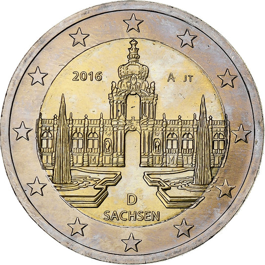 ALEMANIA - REPÚBLICA FEDERAL, 

2 euros, 

Sajonia