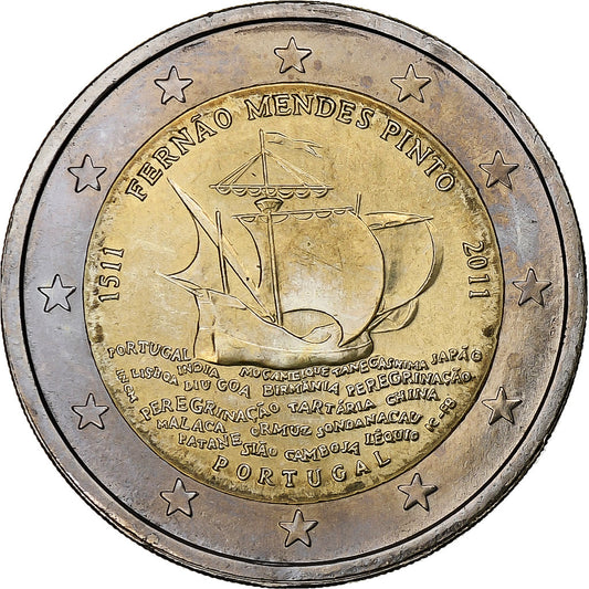 Portugal, 
  
  2 euros, 
  
  Fernao Mendes Pinto