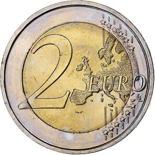 Bélgica, 

2 euros, 

10.º aniversario del emú