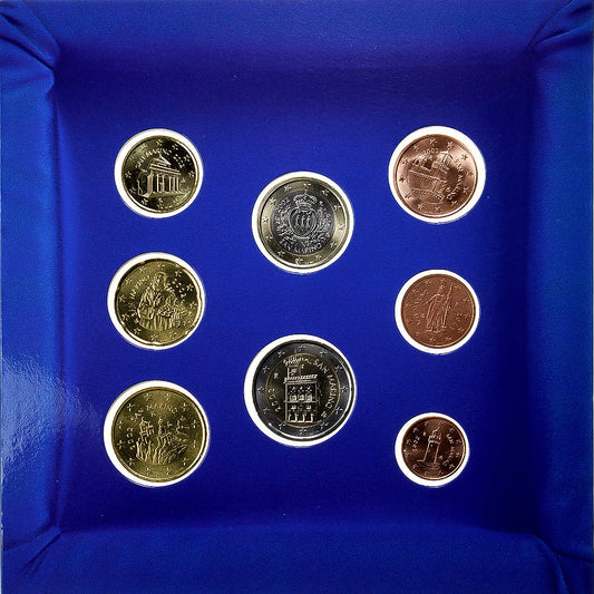 San Marino,

1 céntimo a 2 euros,

2002