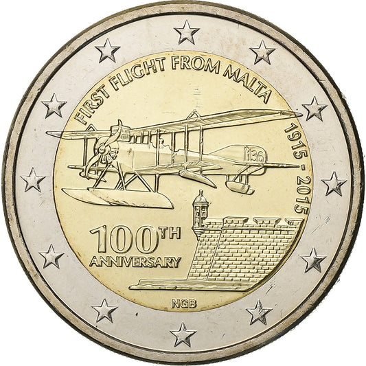 Malta, 
  
  2 euros, 
  
  100 aniversario del primer volumen