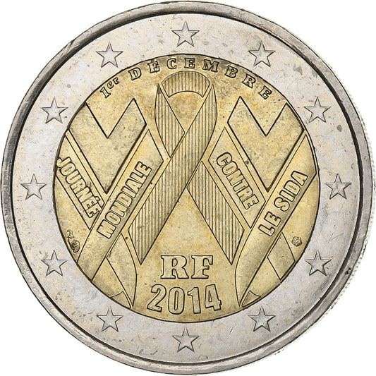 Francia, 
  
  2 euros, 
  
  70éme aniversario del día