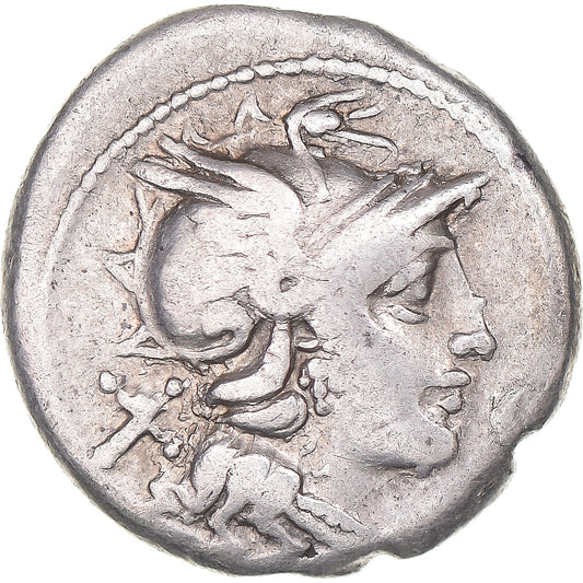 Acuñar, 
  
  Denario, 
  
  157-156 a.C.
