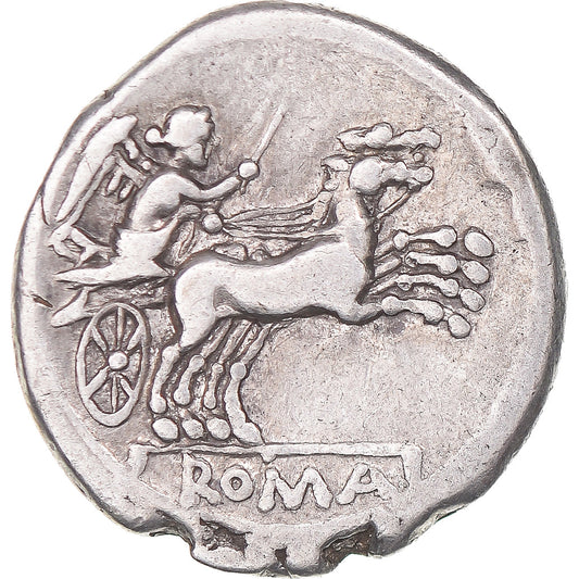 Acuñar, 
  
  Denario, 
  
  157-156 a.C.