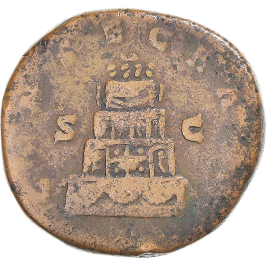 Acuñar, 
  
  Lucio Vero, 
  
  Sestercio