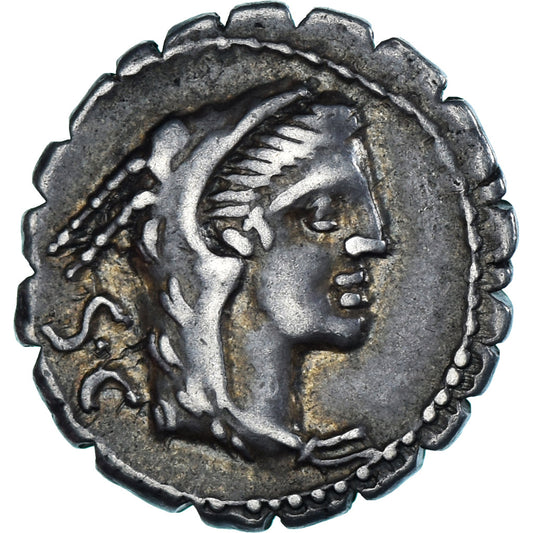 Acuñar, 
  
  Procilia, 
  
  Denario Serrato
