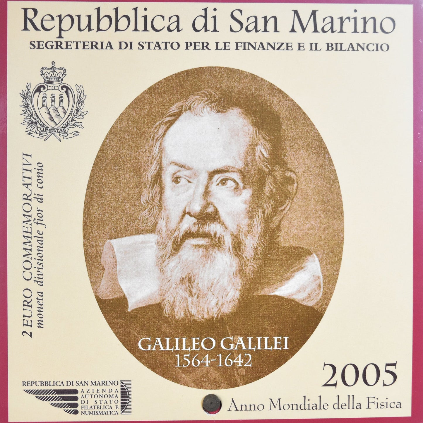 Moneda,

San Marino,

Galileo Galilei