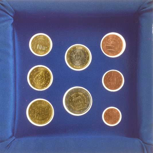 San Marino, 
  
  Establecer 1 ct. - 2 euros, 
  
  Serie divisional