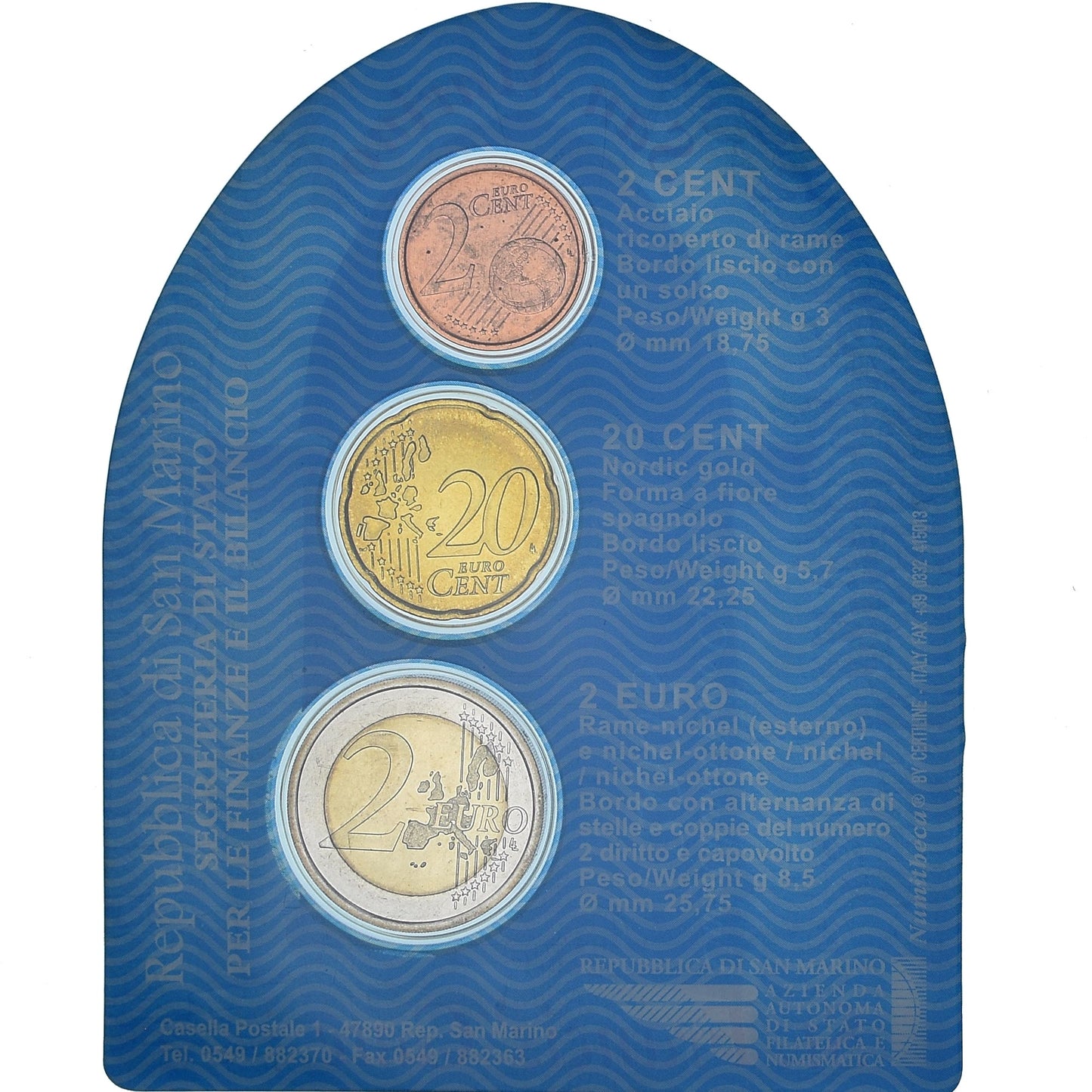 San Marino,

Juego de 10 ct,

20 ct