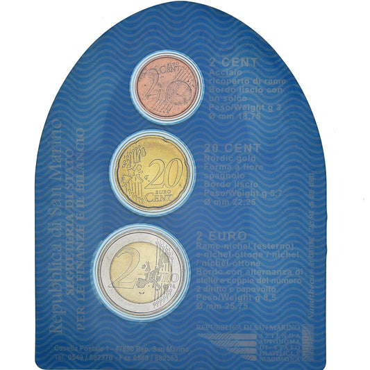 San Marino,

Juego de 10 ct,

20 ct