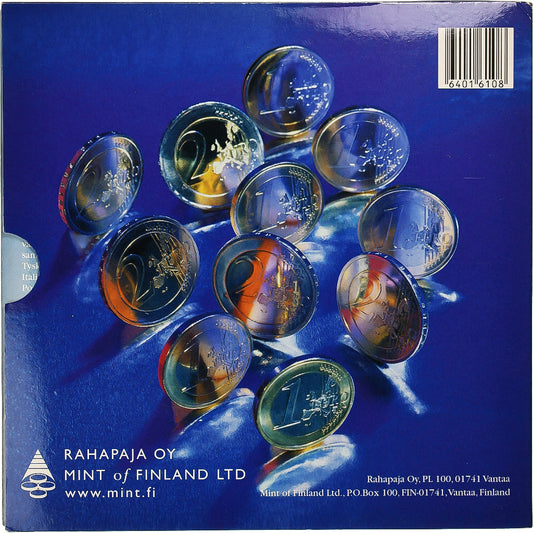 Finlandia, 
  
  Conjunto 1 ct. - 2 euros + ficha, 
  
  2002