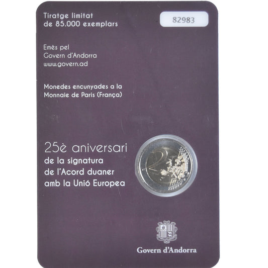 andorra, 
  
  2 euros, 
  
  Acuerdos aduaneros