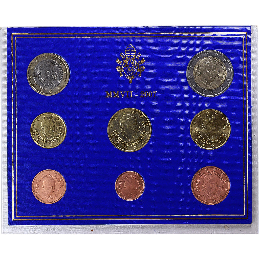 Vaticano,

1 céntimo a 2 euros,

2007