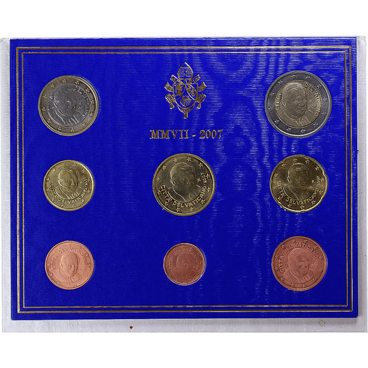Vaticano,

1 céntimo a 2 euros,

2007