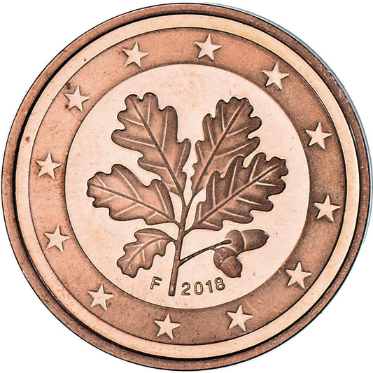 Alemania, 

2 céntimos de euro, 

2018