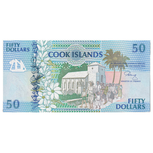 Billete de 50 dólares de las Islas Cook