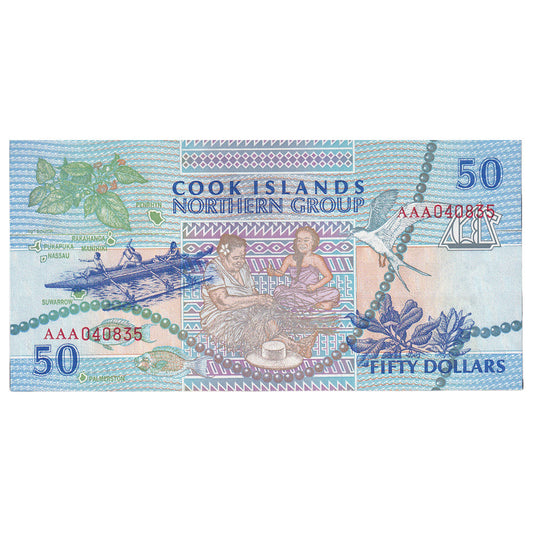Billete de 50 dólares de las Islas Cook