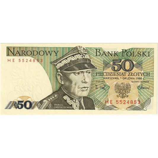 billete de banco, 
  
  Polonia, 
  
  50 Zlotych