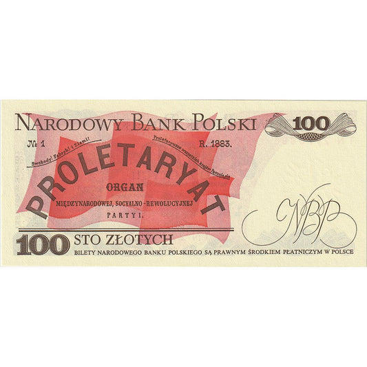 billete de banco, 
  
  Polonia, 
  
  100 Zlotych