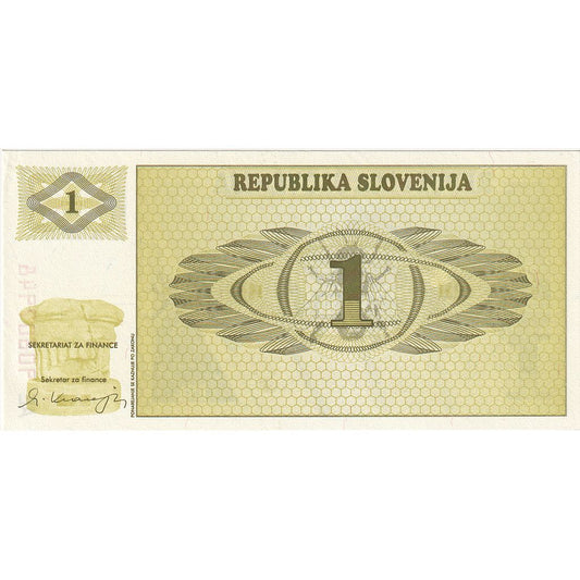 Billete, Eslovenia, 1 (tólar)