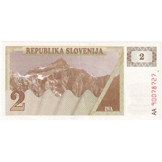 Eslovenia, 
  
  2 (Tolarjev), 
  
  km:2a