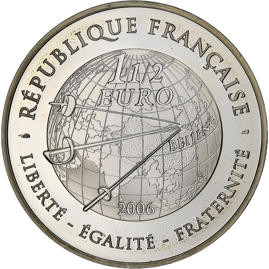 Francia, 
  
  1-1/2 euros, 
  
  Escrime - Juegos de Été