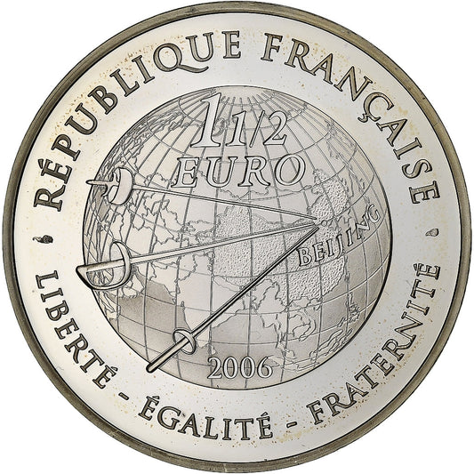 Francia, 
  
  1-1/2 euros, 
  
  Escrime - Juegos de Été