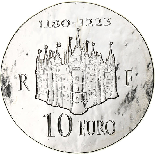 Francia, 
  
  10 euros, 
  
  Felipe II Augusto