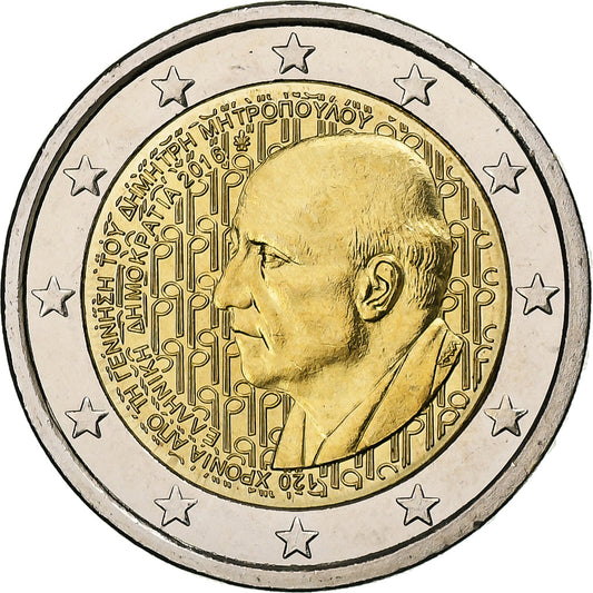 Grecia, 
  
  2 euros, 
  
  Dimitris Mitropoulos