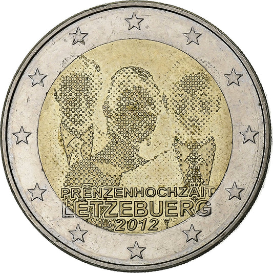 Luxemburgo, 
  
  2 euros, 
  
  Boda Real