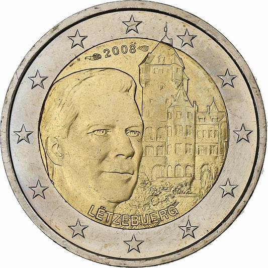 Luxemburgo, 
  
  2 euros, 
  
  Enrique I Castillo de Berg