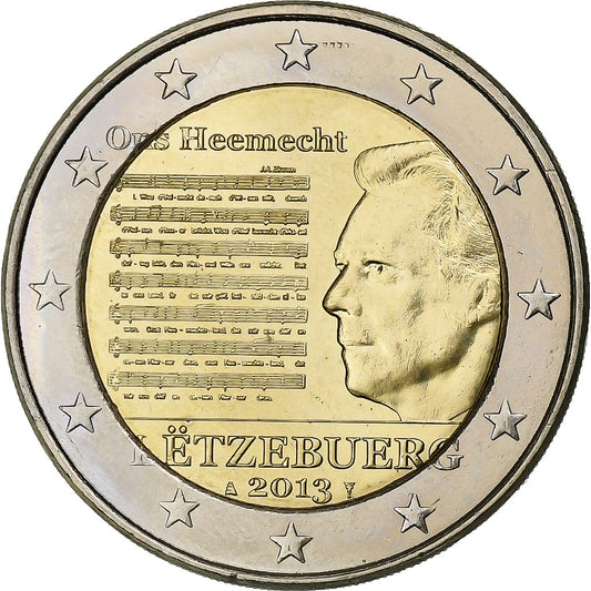 Luxemburgo,

2 euros,

Himno Nacional de Enrique I