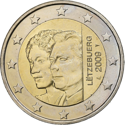 Luxemburgo, 

2 euros, 

Enrique I, Ascensión de Carlota