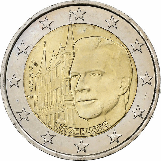 Luxemburgo, 
  
  2 euros, 
  
  Enrique I Palacio Gran Ducal