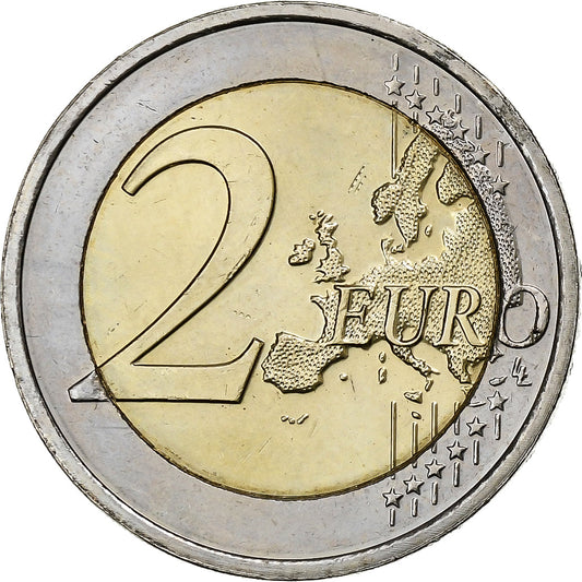 Luxemburgo, 

2 euros, 

30 años de la bandera de la Unión Europea