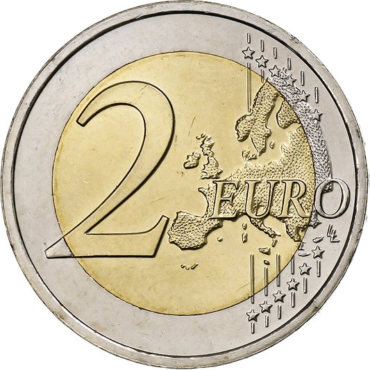 Países Bajos, 

2 euros, 

30 años de la bandera de la Unión Europea