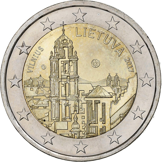 Lituania, 

2 euros, 

Vilna: capital de la cultura y el arte