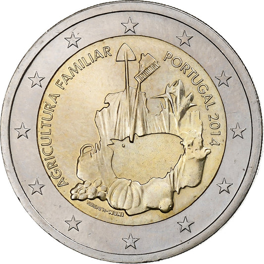 Portugal, 

2 euros, 

Agricultura familiar