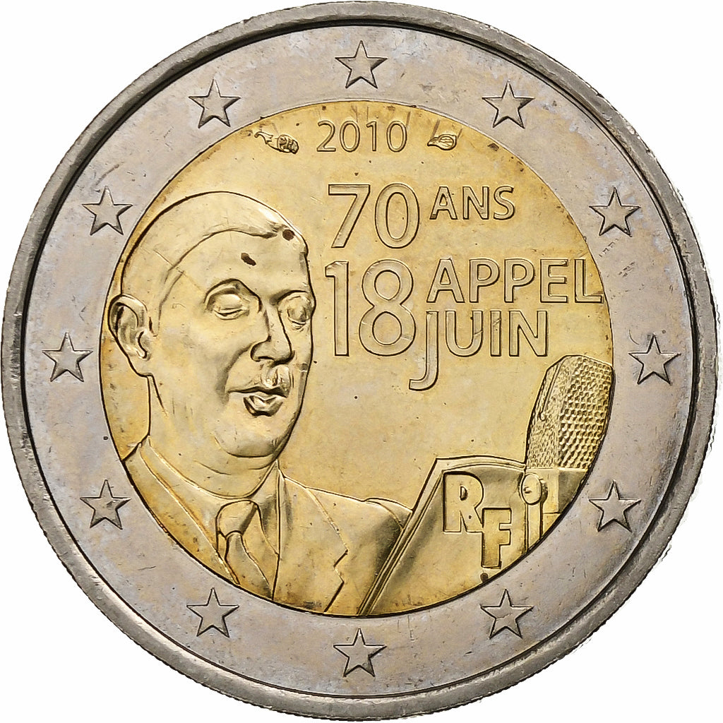 Francia,

2 euros,

Discurso del 18 de junio de 1940