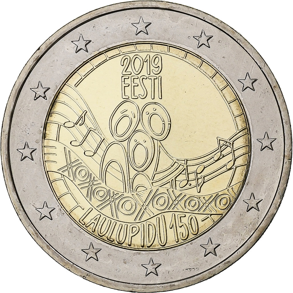 Estonia, 

2 euros, 

Festival de la Canción de Estonia