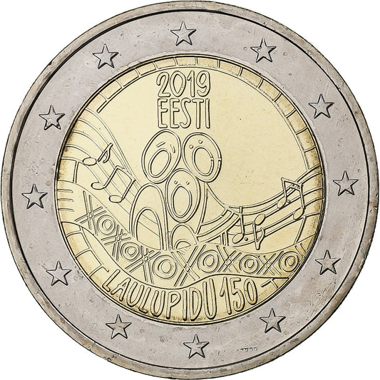 Estonia, 

2 euros, 

Festival de la Canción de Estonia